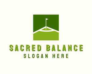 Flag Golfing Course logo design