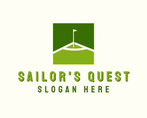 Flag Golfing Course logo design