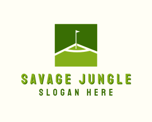 Flag Golfing Course logo design