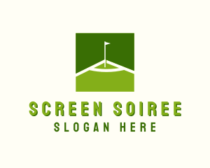 Flag Golfing Course logo design