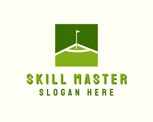 Flag Golfing Course logo design