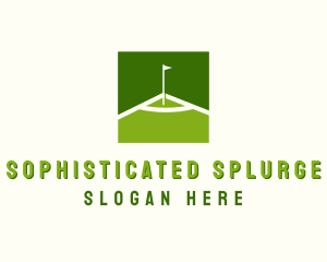 Flag Golfing Course logo design