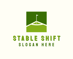 Flag Golfing Course logo design