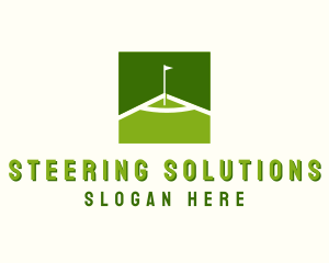 Flag Golfing Course logo design