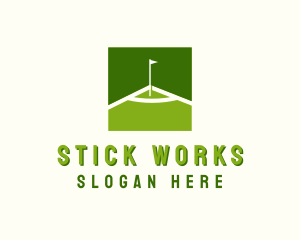 Flag Golfing Course logo design