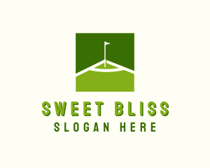 Flag Golfing Course logo design