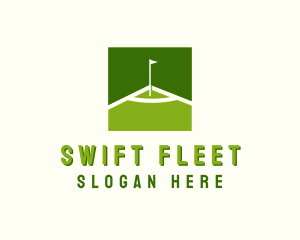 Flag Golfing Course logo design