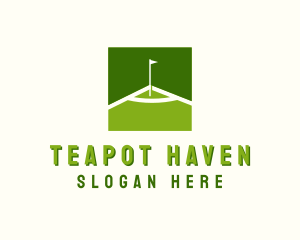 Flag Golfing Course logo design