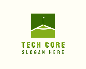 Flag Golfing Course logo design