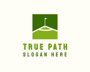 Flag Golfing Course logo design