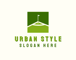 Flag Golfing Course logo design