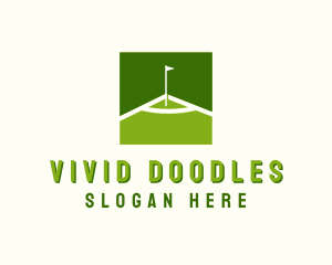 Flag Golfing Course logo design