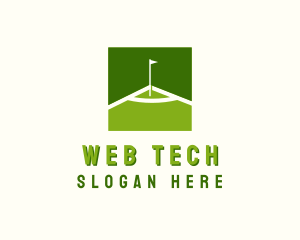 Flag Golfing Course logo design