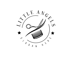 Barbershop Hairstylist Salon Logo