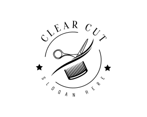 Barbershop Hairstylist Salon logo design