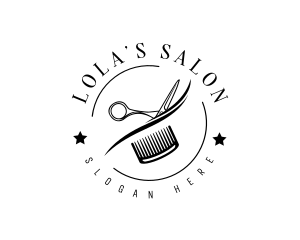 Barbershop Hairstylist Salon logo design