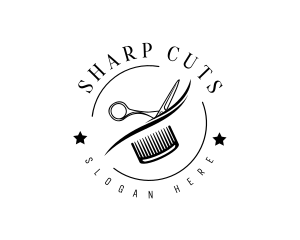 Barbershop Hairstylist Salon logo design