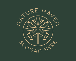 Golden Tree Nature logo design