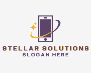 Mobile Phone Orbit logo design