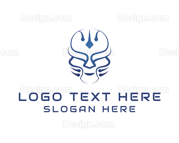 Cyborg Helmet Mask Logo