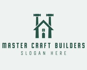 Home Builder Hammer  logo design