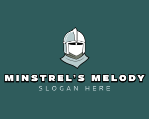 Medieval Knight Helmet logo design