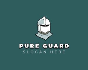 Medieval Knight Helmet logo design