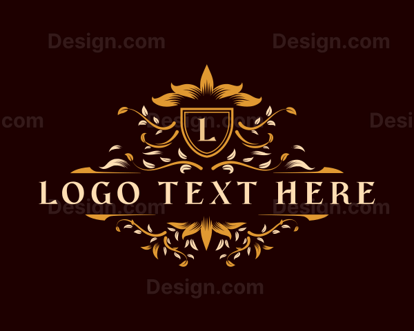 Floral Luxury Crest Logo