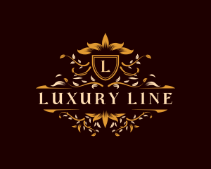 Floral Luxury Crest logo design