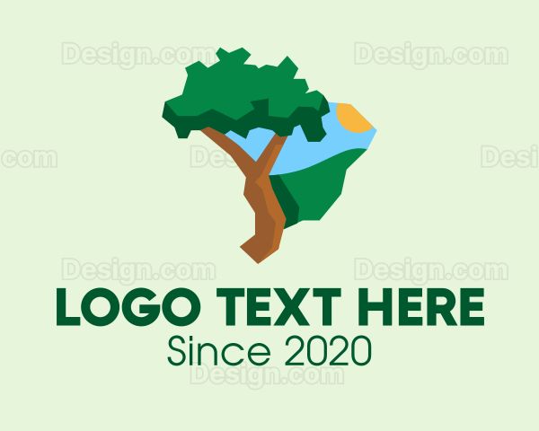 Brazilian Nature Map Logo