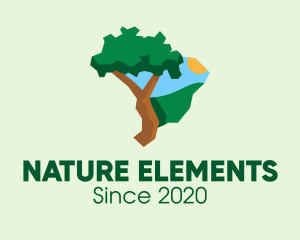 Brazilian Nature Map  logo design