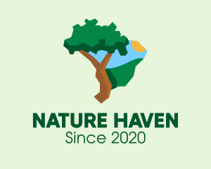 Brazilian Nature Map  logo design