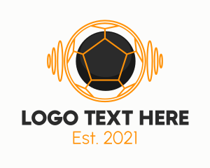 Futuristic Soccer Ball logo