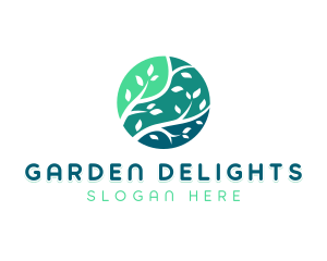 Nature Garden Tree logo design