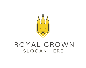 Lion Crown King logo design