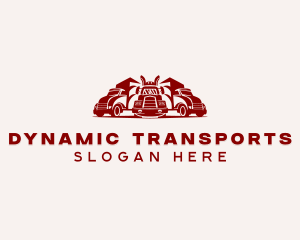 Trucking Logistics Transport logo design