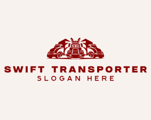 Trucking Logistics Transport logo design