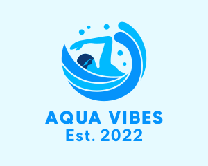 Freestyle Swimmer Swimming logo