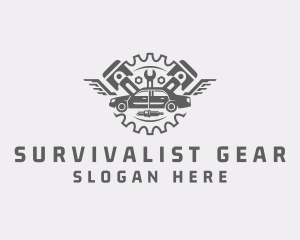 Gray Mechanic Car Tools  logo design