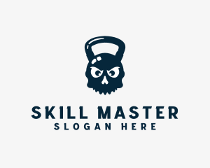 Skull Kettlebell Weights  logo design