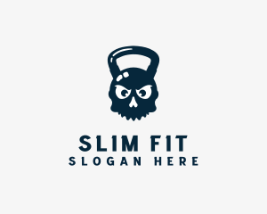 Skull Kettlebell Weights  logo design