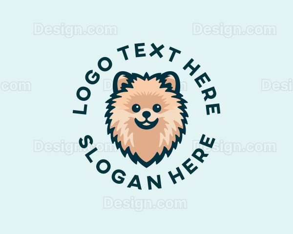 Pomeranian Dog Grooming Logo