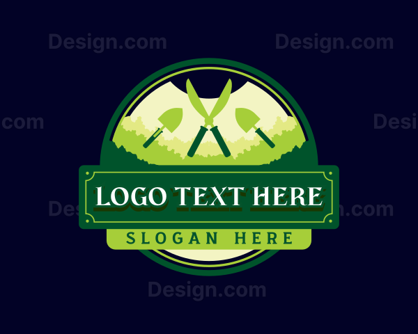 Hedge Shears Shovel Logo