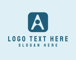 Identity - Human Letter A App logo design