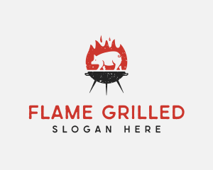 Roasted Pig Grill logo design