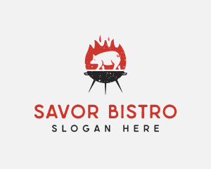 Roasted Pig Grill logo design