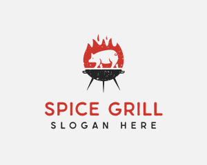 Roasted Pig Grill logo design