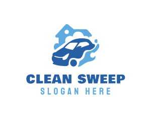 Home Car Wash Cleaning logo design