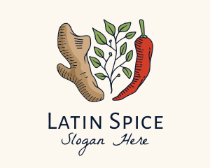 Ginger Leaf Spice logo design