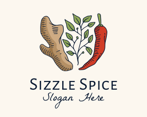 Ginger Leaf Spice logo design